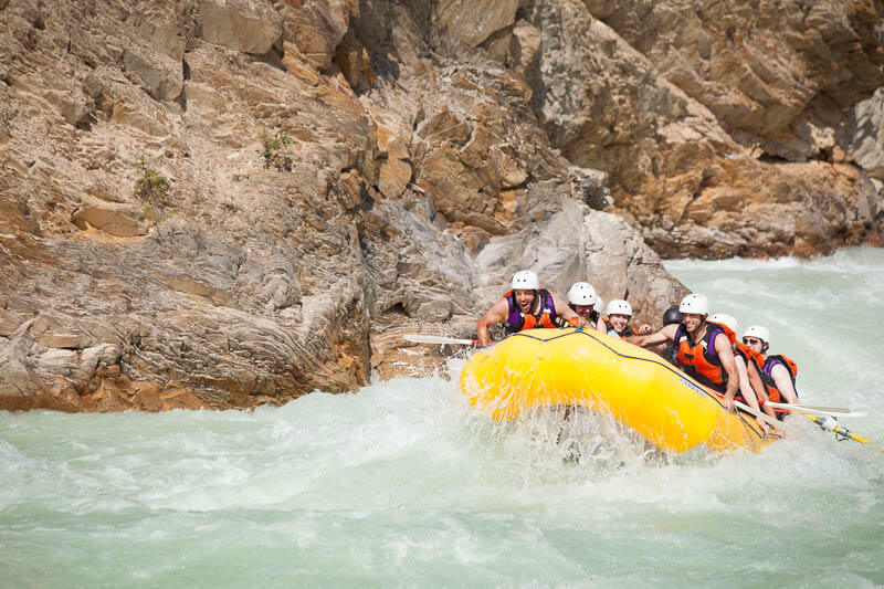 glacier rafting boat in up