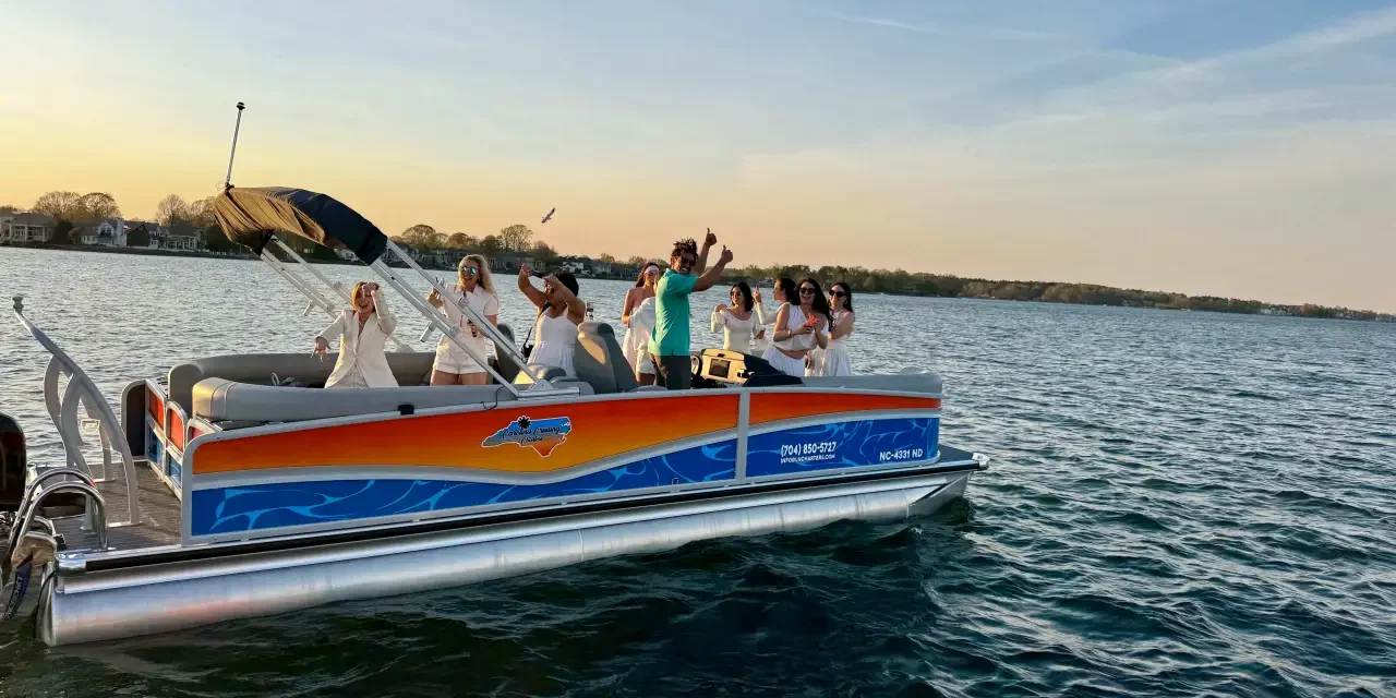 Charter boat waiver software check-in for Carolina Cruising Charters guests on Lake Norman